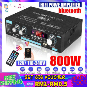 【Malaysia Spot Sale】Sunbuck 3000W Audio Power Amplifier Home Theater Karaoke Amplifier Bluetooth EQ Connect Speakers 2 Channel AV AMP Car