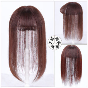 True วิกผมชิ้นผมสีขาวบนด้านบนเพิ่มผมเล่ม 8*12ซม/13*13 ซม./25 ซม/30ซม.ความยาว (สีดำ)