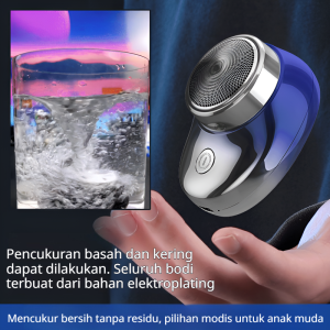 Alat Cukur Pria Portabel Alat Cukur Mini Tahan Air Untuk Pria Alat Cukur Mini Dengan Pengisian Daya USB Warna Gradasi Batu Luar Angkasa Alat Cukur Mini Pengisian Cepat Alat Cukur Wajah Mini Untuk Mobil