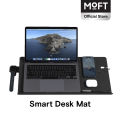 MOFT Multifunctional Desk Mat Water-resistant PU Leather, Multi-angle Laptop Stand, Tablet Stand, Phone Stand, Desktop Organizer, Adjustable Display Board. 