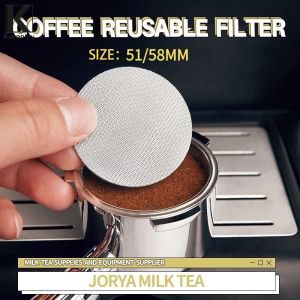51/58mm Stainless Steel Screen Metal Coffee Reusable Filter for Basket 150μm Fineness