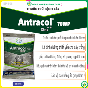 Thuốc Trừ Bệnh Antracol® Zinc++ 70WP – Bảo Vệ Cây Bằng Áo Giáp Kẽm (Gói 100g)