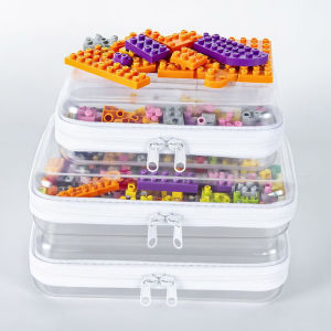 1pc Home Organize Box Transparent Cosmetics Storage Bag Baby Toy Organize Box Waterproof Cosmetic Bag Childrens Toy Storage Box