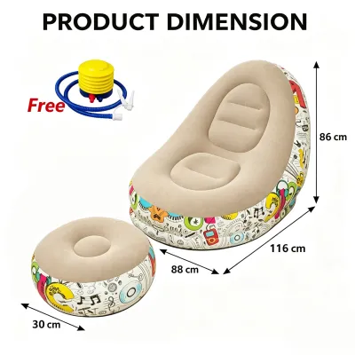 COD Ultra Soft Lazy Inflatable Sofa Chairs Thickened PVC Seat Tatami Bean Bag Sofas for Living Room