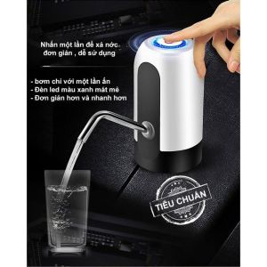 Máy Bơm Nước Tự Động Mini Sạc USB – 1 Nút Lấy Nước – Dùng Cho Bình 4.5L–18.9L – Gọn Nhẹ Tiện Lợi