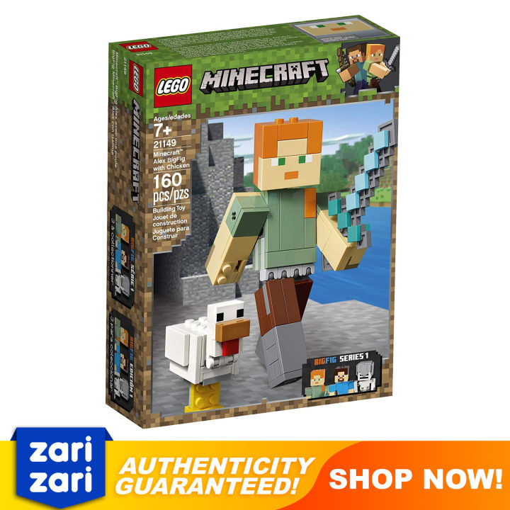 Lego Bigfig Lego Minecraft 21149 Alex BigFig With Chicken 21149