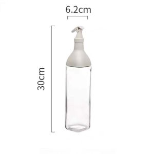 Multipurpose Kitchen Glass Seasoning Spoon Bottle Jar Organizer Transparent Glass Oil Pot Bottle