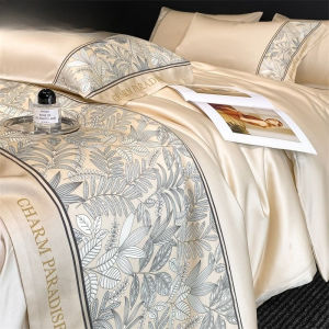 Bedding four-piece set ins wind ice silk bed four-piece set cool quilt cover sheet silky sheet quilt cover four-piece set (bed sheet * 1 quilt cover * 1 pillowcase * 2)