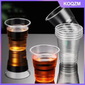 KOQZM 50PCS Disposable Clear Plastic Cup Outdoor Picnic Birthday Kitchen Party Tableware Party Plastic Cups For Cold Drinks