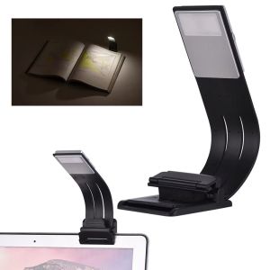 CHUAN Làm mờ 4 bánh Đèn kẹp sách Bảo vệ mắt Kẹp Đèn Led đọc sách có kẹp Di động Ánh sáng trắng Đèn đánh dấu sách Đọc sách