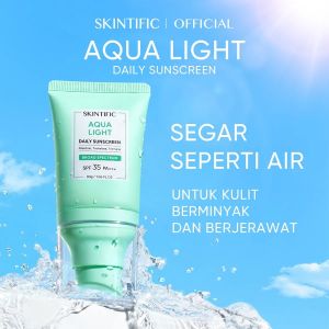 SKINTIFIC AQUA LIGHT DAILY Sunscreen Perlindungan UV yang efektif Body Sunscreen / Face Sunscreen / Anti UV UVA UVB 30mlw