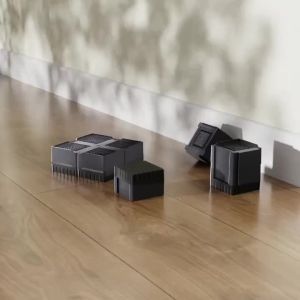 LJOATSBASF 4 Pcs Table Sofa Heighten Foot Pads Furniture Floor Protectors Mats Non-Slip Metal Chair Leg Pads Adjustable Heightening Pad