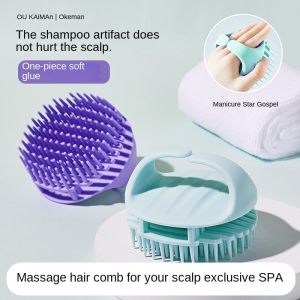 Scalp Scrubber Shampoo Brush Massager Clean Scalp Comb with Handle Hair Washing Brush Scalp Exfoliator Brush Head Scrubber Tools