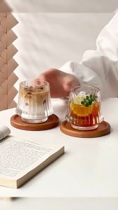 170ml Creative Stripes Coffee Mug Juice Tea Glass Cup Household Glass Milk Cup Cocktail/Whisky Glass