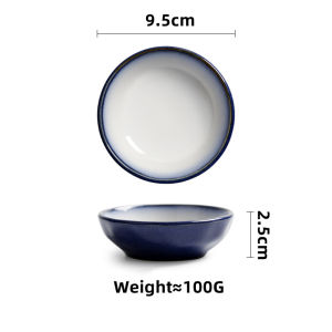 OMK Retro style ceramic soy sauce Dipping bowl sauce plate seasoning dish