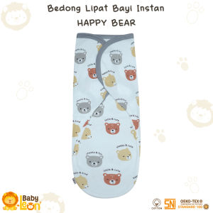 Bedong Bayi Bedong Instan Bayi Baru Lahir BABY LEON BC-108 Bedong Lipat Single Knit Bedong Bayi Instan Kain Bedongan Bayi Motif
