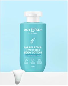 Dot & Key Barrier Repair Hyaluronic Body Lotion for Deep Nourishing & Long Lasting Moisturization | With Hyaluronic & 5 Essential Ceramides |Quick Absorbing & Non Greasy | For Dry & Flaky Skin 120ml