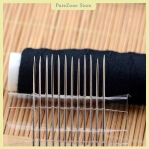 [PureZone] 25PCS High Hardness Stainless Steel Sewing Needle Cross Sewing Clothes Needles