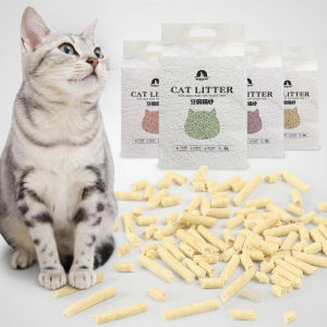 Cat Litter 6 L Green Biodegradable Plant Litter Fresh Smell Of Natural Plant Raw Materials