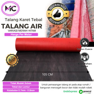 Karpet Talang Air Anti Bocor 90cm 55cm 110cm Permeter Merah Hitam Alas Atap Talang Air Rumah Kandang Kanopi Pagar Bahan Lentur Elastis Fleksibel Tidak Mudah Sobek Tahan Segala Cuaca
