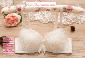 Áo lót voan thêu hoa bi có gọng đệm vừa ôm ngực