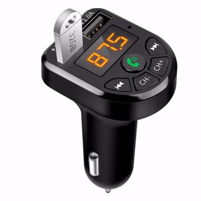 Tẩu Sạc Ô Tô 3.1A Kiêm Nghe Nhạc MP3 BTE5 Kết Nối Điện Thoại Qua Bluetooth Kết Nối Dàn Âm Thanh Trên Xe Qua Sóng FM