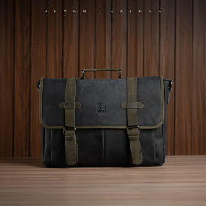 Reven leather Helsinki Bag - Tas Laptop Jinjing Pria Kulit Sapi Asli Free Dompet STNK