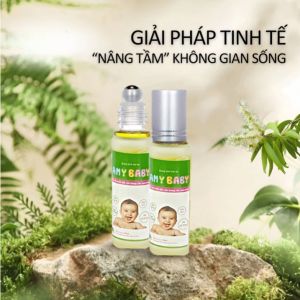 Amy Baby Lăn Thảo Dược Cao Cấp Cho Bé | Hỗ Trợ Dịu Ngứa Muỗi Đốt Côn Trùng Cắn 10ml