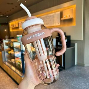 1300ml Bottle Cartoon Plastic Water Bottle Sport Drink Tumbler Large Capacity Exercise Drinking Cup