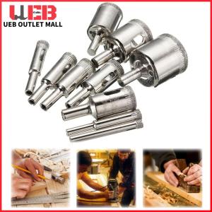UEB 15 PCS Diamond Hole Saw Drill Bit Set Glass Drill Bit Diamond Hole Saw Tile Drill Bits Kit for Ceramic Bottles Porcelain Marble