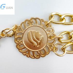 [COD] GUAN เข็มขัดแฟชั่นสำหรับผู้หญิงสายรัดสะโพกเอวสูงสีทองเงินห่วงโซ่โลหะประดับคริสตัลขอบหนาและขอบหนาสายโซ่รัดเอว