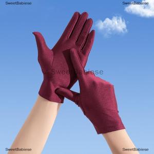 [COD] SweetBabiese Woman Gloves For Summer Sunscreen Driving Gloves Female Thin Cotton Sweet Solid Color Non-Slip Touchscreen Breathable