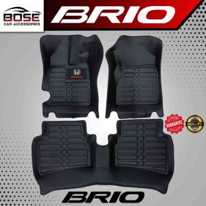 TPE / 5D / Carbon Fiber Deep Dish Matting for Honda Brio 2018 2019 2020 2021 2022 2023 2024 2025 Year Model Floor Liner OEM Car Accessories Accessory
