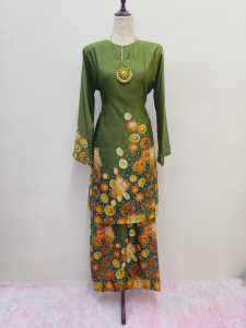 Baju Kurung Pahang Batik Asfa #KPB24013 Seta Pura Silk BBStml