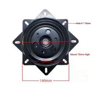 Square Steel Rotating Swivel 360° Turntable Seat Swivel Base Home Bar Furniture Hardware Bearing Turntable Swivel Seat Shaft Swivel Plates for Sofa Dining Barstools Table and Chair Rotary 6 Inch