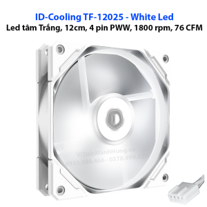 Quạt ID-Cooling TF-12025 Black / White không Led 12cm 4 pin PWM 1800 rpm 76CFM.