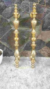 Handle Pintu Rumah Kuningan Antik Motif Luxor Payung Gold 67 cm 4 Pcs