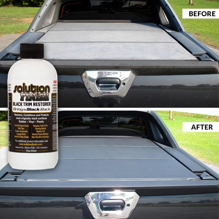 Solution Finish - Black Plastic & Vinyl Trim Restorer - Use for Car and ...