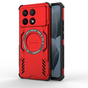 Armor Funda For Xiaomi Poco X6 Pro 5G Car Magnetic Holder Phone Case For Pocox6pro Poko Little X6pro X 6 Pro 6X Back Cover