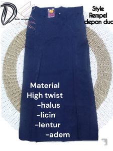 TERBARU rok biru span/belah dua depan ( R2 ) bahan high twist licin untuk smp mts madrayah
