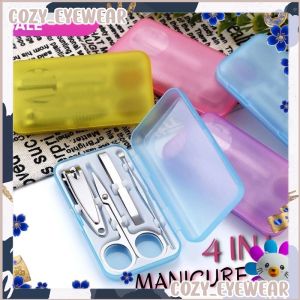 4 pcs Portable Manicure Set Pedicure Door gift Goodies Box Clipper Nail Cutter Nail Scissors Travel Tool Set