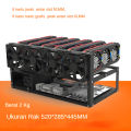 Mining Rig Rack Case Rangka Terbuka Mining 68 GPU Kompatibel ATX Dukungan SSDHDD Hitam Matte. 