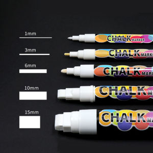 Erasable White Liquid Chalk Marker Pen for LED Board Glass Meatal 6/10mm Oily