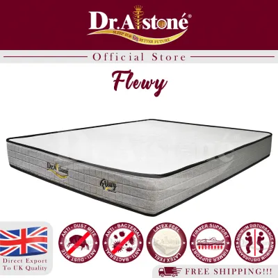 Dr.Alstone® Hybrid Care Series Flewy 8inch Mattress (King/Queen/ Super Single/Single) Tilam | NO Spring NO Coil Mattress | Latex Feel Layer Coconut Fiber | Imported Soft Knitted Fabric | Minimalist Home Style Bed