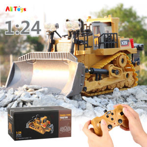 LSRC 2.4G Remote Control Excavator Toys 9 Channel Engineering Vehicle 360° Rotation Excavator Truck Toy With Lights Sounds