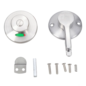 Toilet Latches with Vacant/Occupied Indicator Metal Door Lock Wear Resistant for Easy Installation in Commercial Space