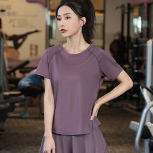 AE New summer trendy ice silk badminton sports suit for women loose quick-drying cool-feeling yoga wear running and fitness clothing