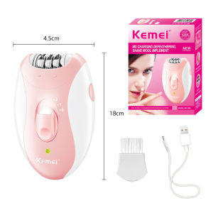 KEMEI Electric Epilator Women Body Hair Remover Waterproof Rechargeable Bikini Arm Leg Armpit Face Hair Shaving Cordless Trimmer 脱毛器