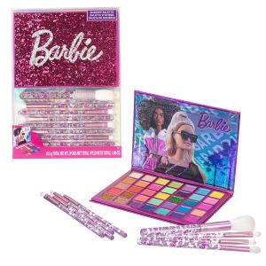 Bảng phấn mắt Barbie 35 màu kèm 8 cọ dành cho trẻ từ 8 tuổi trở lên.