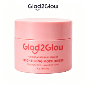 Glad2Glow Pomegranate Niacinamide Brightening Moisturizer 30g Light Quick Absorb Face Cream Boost Skin Radiance Improve Sallowness Even Out Dull Uneven Tone Hydrating Daily Facial Glow Moisturizer For All Skin Types